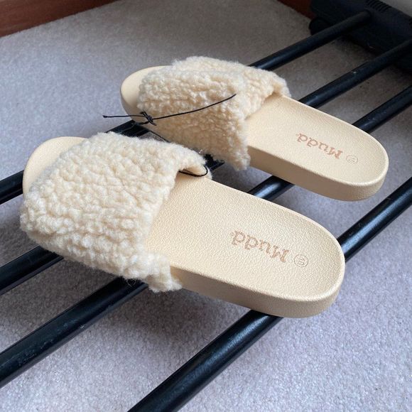 MUDD Women RIO Plush Slide Sandals - NEW NWOB - Picture 3 of 8